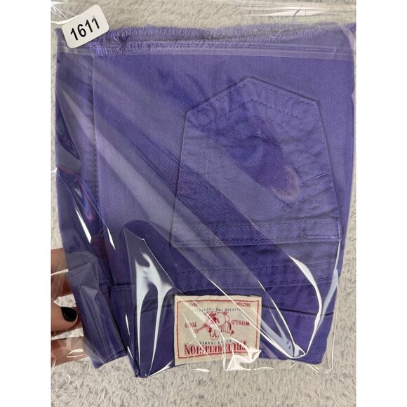 True Religion Womens Purple Mini Skirt Size 26 Y2K Rare NWOT Cotton USA Made - Picture 12 of 12